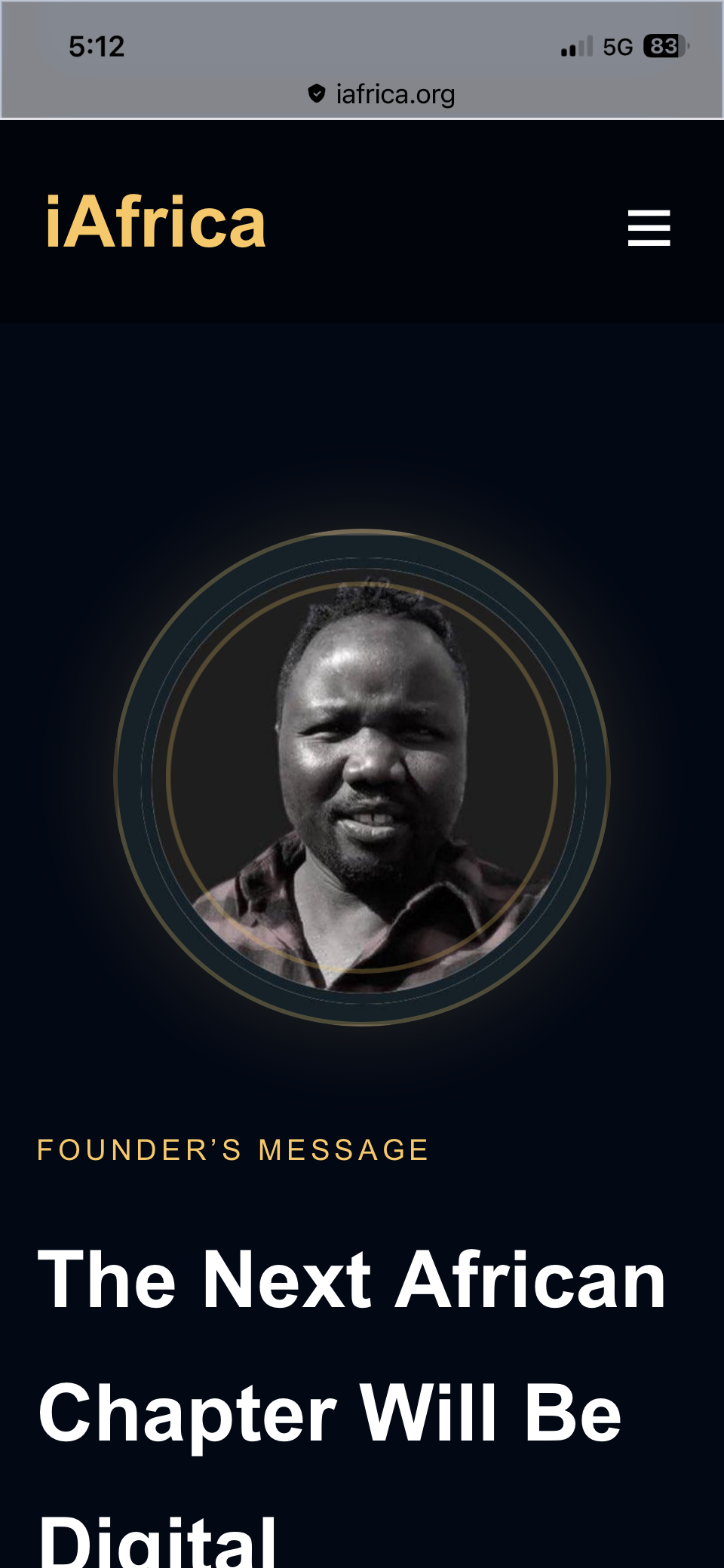 iAfrica website screenshot